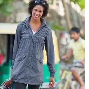 Athleta Black Shock Cord Anorak